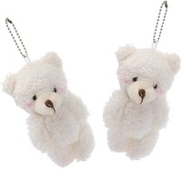 Mini ours en peluche personnalisé en peluche, petit ours en peluche doux Animal jouet sac à main pendentif porte-clés