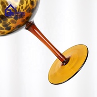 Gobelet en verre coloré à imprimé léopard ambré créatif Verres à boire spéciaux Verre à vin fait à la main pour jus Vin Cocktail