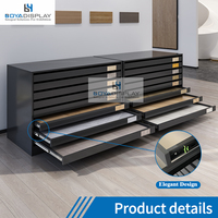 Présentoir coulissant double face sur mesure pour carreaux de pierre, plusieurs tailles, hauteur réglable, pour la vente en gros