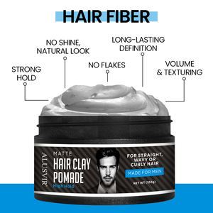 Crème coiffante bio pour hommes OEM, séchage rapide, volume et tenue, fini mat, pâte coiffante, logo personnalisé - Product Image 2