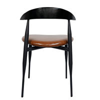 Chaises de salle à manger rétro uniques en cuir PU, chaises de cuisine intérieures, chaises de salle à manger pour la maison, chaises de restaurant haut de gamme avec pieds en métal