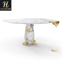 Table à manger de luxe en pierre frittée ronde, design diamant, avec pieds en métal doré, pour villa moderne, hôtel, salle à manger à domicile