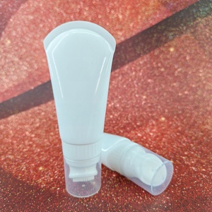 Popular <b>Model</b> Packaging 100ml White Plastic Cosmetic Empty Container Tube With Silicone <b>Foam</b> Brush Head For Face Wash Cream - Product Image 4
