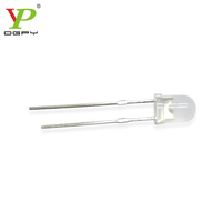 Diodes LED rondes de 4 mm, blanches, rouges, vertes, bleues, jaunes, à montage traversant, avec lentille transparente ou lentille diffuse laiteuse
