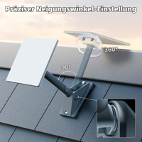 360° Schwenkbare Starlink Mini Satellitenhalterung 90-Grad-Präzisionsgetriebe Neigungsfähige Hochleistungs-T6061-Aluminiumlegierung Dachhalterung Zubehör