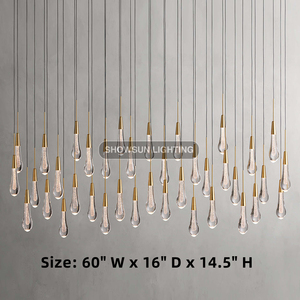 <span class=keywords><strong>Lampadario</strong></span> a Gocce di Pioggia di Alta Qualità <span class=keywords><strong>da</strong></span> 60 Pollici per Tavolo <span class=keywords><strong>da</strong></span> <span class=keywords><strong>Pranzo</strong></span> Rettangolare, <span class=keywords><strong>Lampadario</strong></span> <span class=keywords><strong>Moderno</strong></span> per <span class=keywords><strong>Sala</strong></span> <span class=keywords><strong>da</strong></span> <span class=keywords><strong>Pranzo</strong></span> - Product Image 3