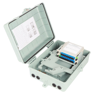 DENIXI 16-core ABS Glasvezelverdeelkast <span class=keywords><strong>2</strong></span> Ingangen <span class=keywords><strong>2</strong></span> Uitgangen Waterdichte Wand-/Staafmontage voor Telecom/CATV/<span class=keywords><strong>Data</strong></span> - Product Image 2