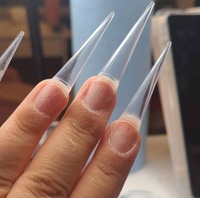 Pointes d'ongles Stiletto XXL extrêmement pointues en ABS, 500 pièces/sac