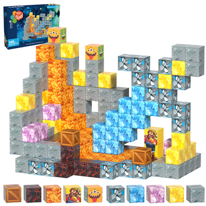 Bloques de Construcción Magnéticos de Plástico de Alta Calidad G032 - Serie Mundo Subterráneo, 88 Piezas con Imanes de <span class=keywords><strong>2</strong></span>.3CM, para Edades de <span class=keywords><strong>2</strong></span> a 13 Años - Product Image 2