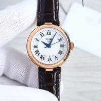 Jam tangan kuarsa Dial kecil wanita tradisional klasik jam tangan tiga baja tahan karat