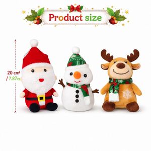 <b>Christmas</b> Plush Santa Snowman Reindeer Soft Adorable Holiday Gift for Kids - Product Image 3