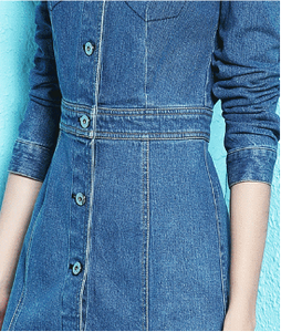 2021 all'ingrosso nuova moda elegante vita sottile abiti in <span class=keywords><strong>Denim</strong></span> manica lunga svasati Plus Size abiti da donna - Product Image 5