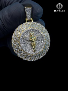 Pendentif en forme de diamant de luxe exclusif, serti de diamants, bijoux hip-hop, vente en gros, meilleur prix auprès d'un fournisseur indien - Product Image 4