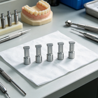 Cylindre analogique en argent pour laboratoire dentaire OEM, compatible avec les modèles de couronnes et bridges, pour moulage en alliage de titane Nobel RP, Dentium, Osstem, ITI