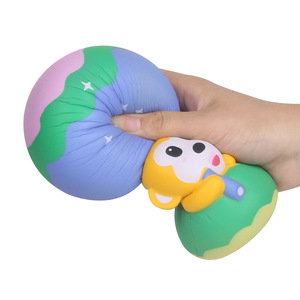 Cute Monkey Hot Air Balloon PU Soft <b>Squishy</b> Toy For Promotional Activities - Product Image 1