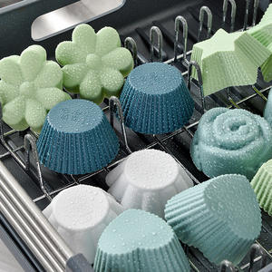 Morandi Ecológico Silicona Muffin Cup Set Corazón Estrella Rectangular Donut Cake Mold Fácil Liberación Variedad Formas Número Cuadrado PC - Product Image 4