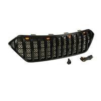 Nouveau lifting pièces d'auto autres accessoires extérieurs noir gril avant calandre de voiture avec des lumières pour Hyundai Santa Fe 2013-2016
