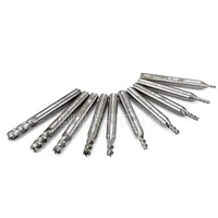 Lot de 10 fraises à 4 cannelures HSS, fraises à bout droit de 1,5 à 6 mm, jeu d'outils de fraisage, fraises à bois, fraises à métal, outils CNC pour graveur
