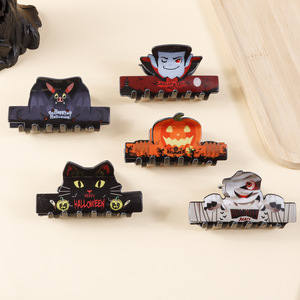 KUACHI nuevo diseño Halloween pinzas para <span class=keywords><strong>el</strong></span> pelo murciélago <span class=keywords><strong>vampiro</strong></span> patrón Horror pinzas para <span class=keywords><strong>el</strong></span> pelo mujeres dibujos animados venta al por mayor pinza para <span class=keywords><strong>el</strong></span> pelo - Product Image 6