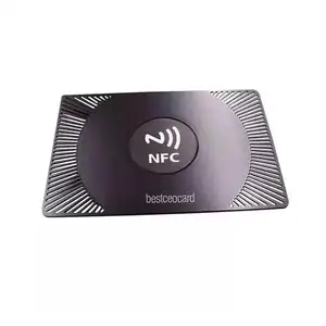 Meilleurs prix personnalisé carte métallique vierge sans contact smart rfid nfc carte métallique