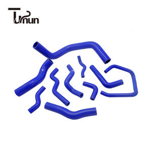 Nissan SILVIA/200SX RPS13/S14/S15 Versión anterior. (SR20DET) Kit de manguera de radiador 10 piezas Servicio de procesamiento de corte personalizado de silicona negra - Product Image 3