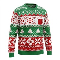 Pull de Noël lumineux à motif personnalisé, pull en tricot jacquard LED 2026 pour hommes et femmes, grandes tailles