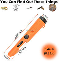 Détecteur de métaux portable entièrement étanche IP68, recherche à 360° pour fréquence 12 kHz, sensibilité 12 pouces, diamètre de la bobine 5 cm, or