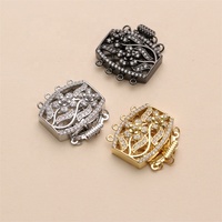 Délicat perle bouton tête quatre rangées collier suspendu Bracelet boucle de connexion résultats de bijoux accessoires de bricolage