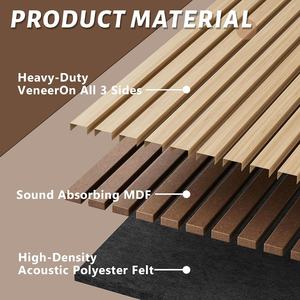 <span class=keywords><strong>Panneau</strong></span> acoustique en bois à latte <span class=keywords><strong>MDF</strong></span> avec support en feutre <span class=keywords><strong>Panneau</strong></span> mural en bois Akupanel de noyer chêne noir chêne <span class=keywords><strong>blanc</strong></span> populaire - Product Image 1