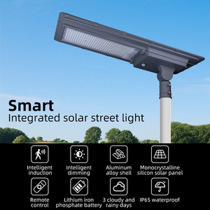 Hk Mistai lampes à énergie solaire étanche Ip65 Led 7000Lm 50W 6000K capteur Mppt 2025 extérieur tout en un lampadaire solaire - Product Image 2