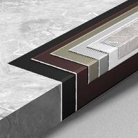Profilé de nez de marche en aluminium anodisé en forme de L pour carrelage, idéal pour les projets de construction modernes, vente en gros directe usine