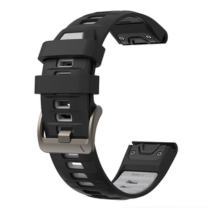 Correa Deportiva de Silicona de 22 mm y 26 mm con Hebilla de Pasador de Liberación Rápida para Garmin Fenix E 8 8x 7 7X/6 6X <span class=keywords><strong>PRO</strong></span>/5 <span class=keywords><strong>5x</strong></span> Puls/Epix <span class=keywords><strong>Pro</strong></span>/Enduro 3/Tactix 8 7 - Product Image 1