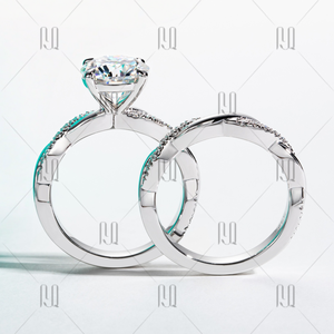 En Çok Satan Gelin Seti, <span class=keywords><strong>3</strong></span> Karat Mozanit Yüzük, 925 Ayar Gümüş Lüks Nişan, Üst Düzey Hediye - Product Image 5