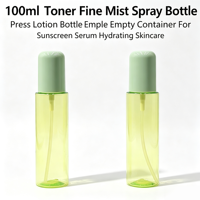 Flacon pulvérisateur de toner 100 ml personnalisé en usine, flacon de lotion à pression, conteneur vide pour crème solaire, sérum hydratant, soins de la peau