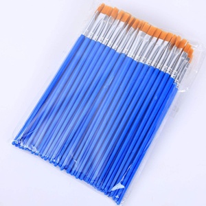 Bulk Package Acrylic Watercolor Oil <strong>Paint</strong> <strong>Brush</strong> Single Blue Flat <strong>Paint</strong> <strong>Brushes</strong> Plastic <strong>Handle</strong> Flat <strong>Paint</strong> <strong>Brush</strong> for Painting - Product Image 6