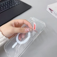 Nouvelle coque transparente en acrylique TPU PC avec recharge sans fil pour iPhone 17 Pro Max 18, protection d'objectif, coque arrière transparente pour téléphone portable