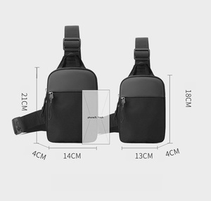 맞춤형 로고 싱글 숄더백 방수 미니 크로스바디백 야외 캐주얼 폰 가슴 가방 남녀 공용 - Product Image 3