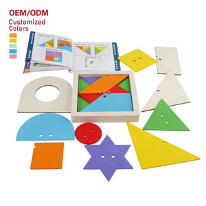 Montessori Stacking Geometry Layer Jigsaw Puzzle Colorful Tangram Toys Children Geometric Puzzle for Kids Toddler Boys & Girls - Product Image 1