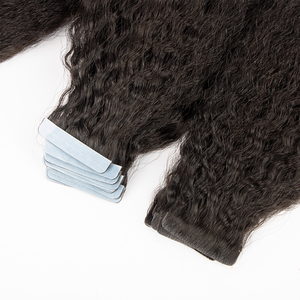 Nguyên Liệu Tự Nhiên Lớp Biểu Bì aligend Kinky Thẳng Con Người Tóc Băng Trong Phần Mở Rộng Liền Mạch Vô Hình Băng Ins Phần Mở Rộng Tóc - Product Image 2