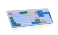 Keyboard Gaming Nirkabel RGB yang Dapat Diprogram dengan Tombol Bercahaya USB Backlight untuk PC/Tablet/Laptop 110 Tombol