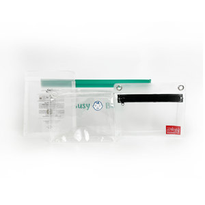 MOQ 1000Pcs Pvc Bolsa de cosméticos transparente Tote Bolsa de regalo reutilizable Embalaje Bolsas de plástico con asa de Pvc Fabricantes - Product Image 1