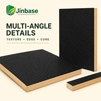 Contreplaqué filmé antidérapant écologique Jinbase Poplar 18 mm 1220x2440 mm E0 pour planchers de camions et plateformes de travail