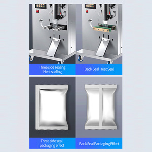 Machine de remplissage et d'emballage semi-automatique commerciale pour liquides (eau, sauce soja, assaisonnement, huile alimentaire, boissons) en sachets à scellage arrière - Product Image 6
