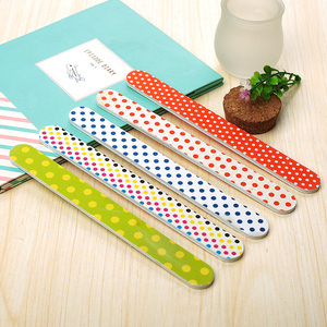 Customized Logo Emery Durable Fingernail Files Colorful Manicure Double Sided Nail File