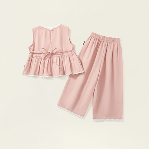 Vêtements pour filles de <span class=keywords><strong>4</strong></span> <span class=keywords><strong>ans</strong></span>, ensembles de vêtements pour tout-petits, vêtements pour petites filles, vente en gros de coton d'été, style halter - Product Image 3