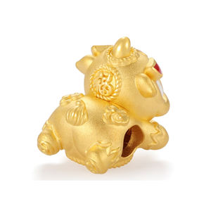 2025 nuevo diseño León con cuentas 0,9G 24K oro sólido hallazgos de joyería personalizable estilo grande accesorios para pulseras - Product Image 2