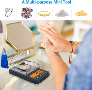 Kim Cương Cân Trọng Lượng Xách Tay Kỹ Thuật Số Điện Tử Bỏ Túi Quy Mô 0.001G Độ Chính Xác LCD Pin 200G Max Đồ Trang Sức Đo - Product Image 6