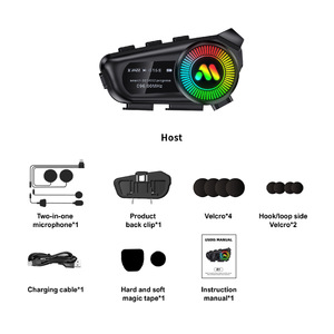Auriculares Bluetooth Especializados para Motociclismo, con <span class=keywords><strong>Intercomunicador</strong></span>, Impermeables y con Reducción de Ruido, Auriculares Bluetooth para Casco de Motocicleta - Product Image 6