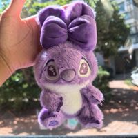 Porte-clés en peluche Stitch mignon, motif nœud d'ange interstellaire transfrontalier, pendentif de sac, figurine décorative, petit cadeau