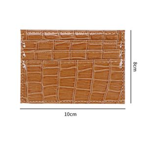 Porte-cartes en cuir PU fin pour femme, grande capacité, multi-fentes, texture crocodile, pochette promotionnelle - Product Image 4